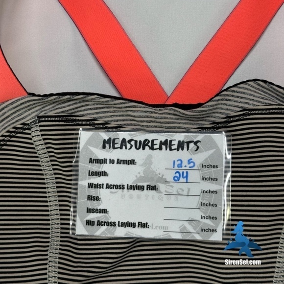 1056 lululemon Run: Catch Me Tank - Size 2 - Black/White Stripe Coral Pink - Picture 15 of 16